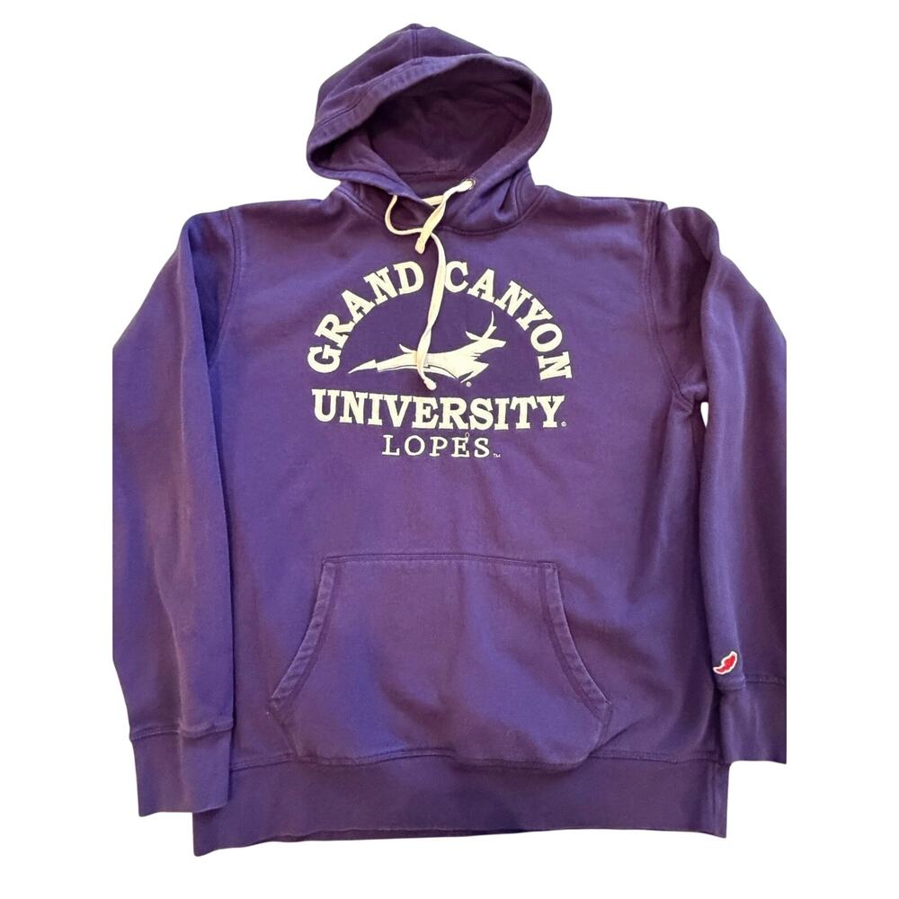 League Grand Canyon University Lopes Purple Pullover Hoodie XL Embroidered Logo